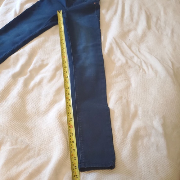 H&M Stretchy Jeggings Dark Blue with Pockets Mid Rise - Size 4 - Picture 5 of 9